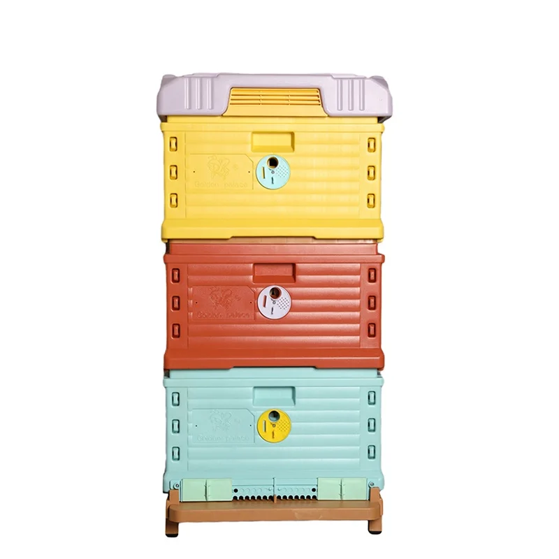 Benefitbee 2 Layers 10 Frames Plastic Thermo Beehive Kit Complete Beekeeping Supplies for Bees