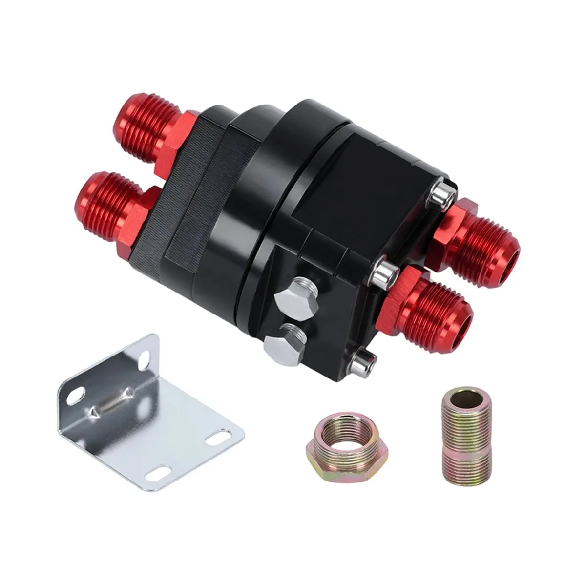 #72G (Red)Oil Filter Relocation Male Sandwich Fitting Adapter Kit M20 X1.5,Automotive Parts & Accessories