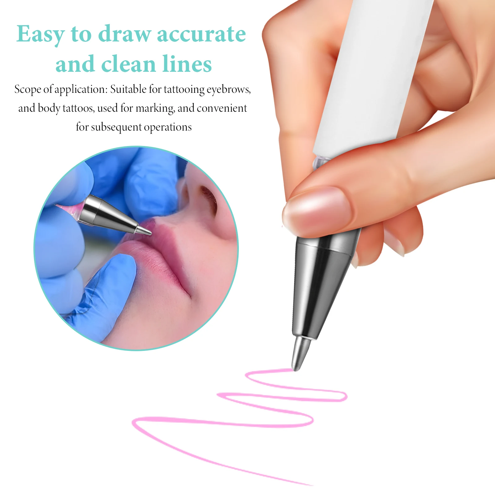 

1Set Brow Mapping Pen Smooth Lines Wide Applications Eyebrow Makeup Position Tool Skin Marker Pens Eyebrow Pen