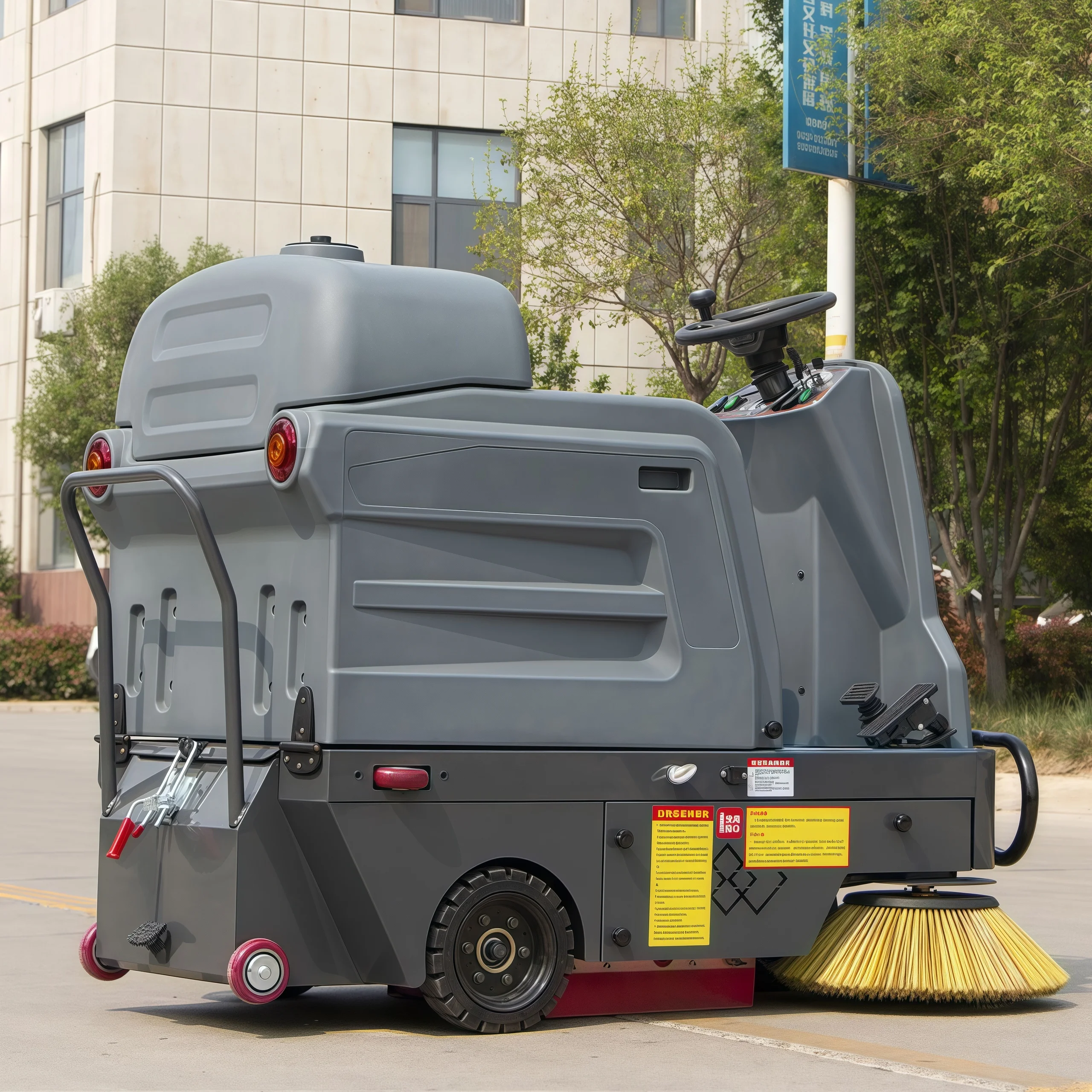 

Street Cleaner Large Electric Road Sweeper Outdoor Ride on Floor Sweeper