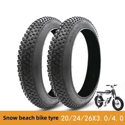 3.0 4.0 Snow Bike Tires 20/24/26inch Beach Bicycle Fat Tyre Buggy Puncture Proof Widening Non-slip Riding Cycling Tyres