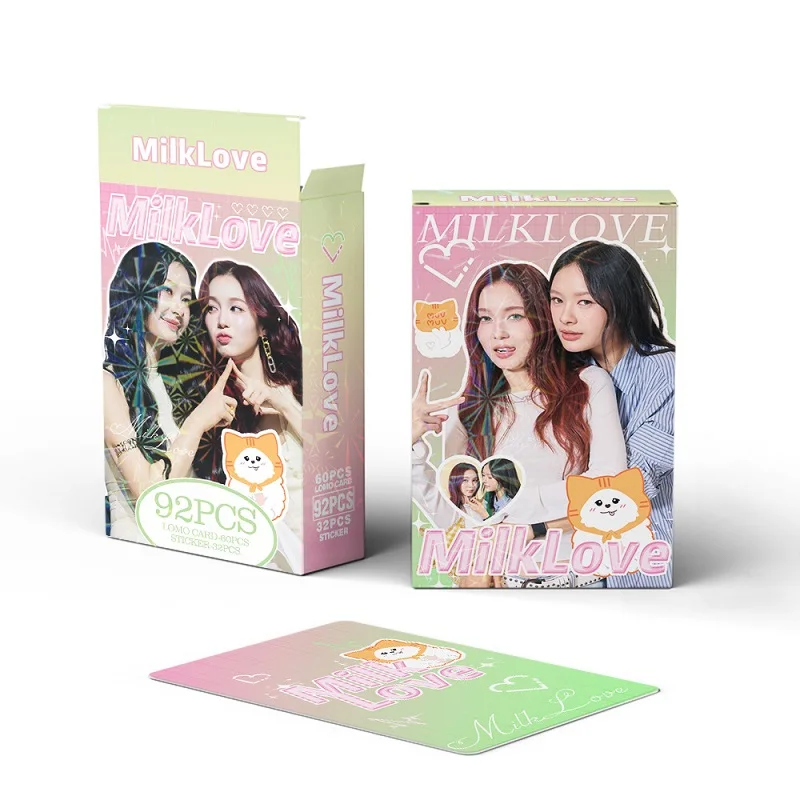 MilkLove Thai GL Star 92Pcs Photo Cards Set Thai Actress 60 Portrait LOMO Cards 32 Decor Stickers For Party & Birthday Gift image 3