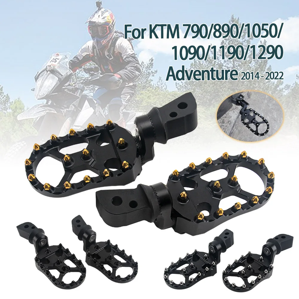 

Motorcycle Rear Footrest For 790 ADV Adventure R S 2019-2021 Adjustable Extend Lowering Foot Pegs Rotatable FootPegs Rest