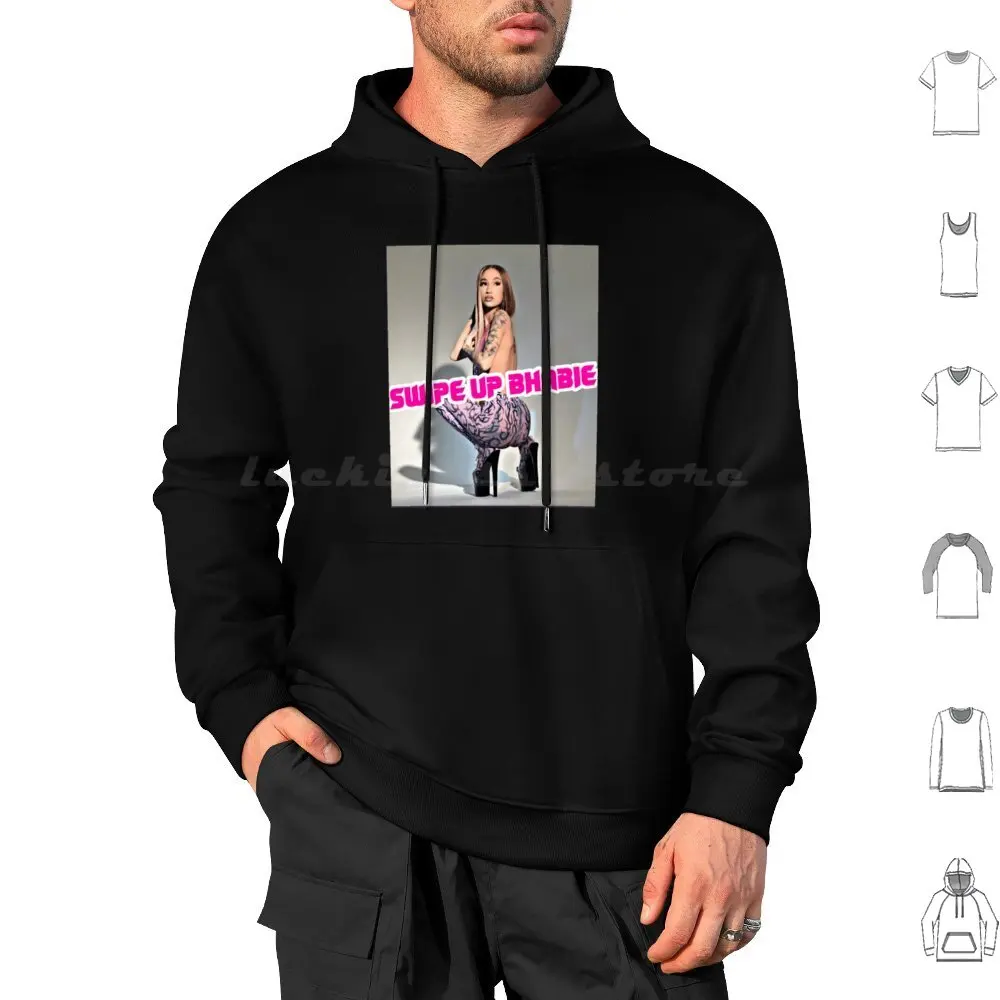 Swipe Up Bhabie Hoodie cotton Long Sleeve Swipe Up Bhabie