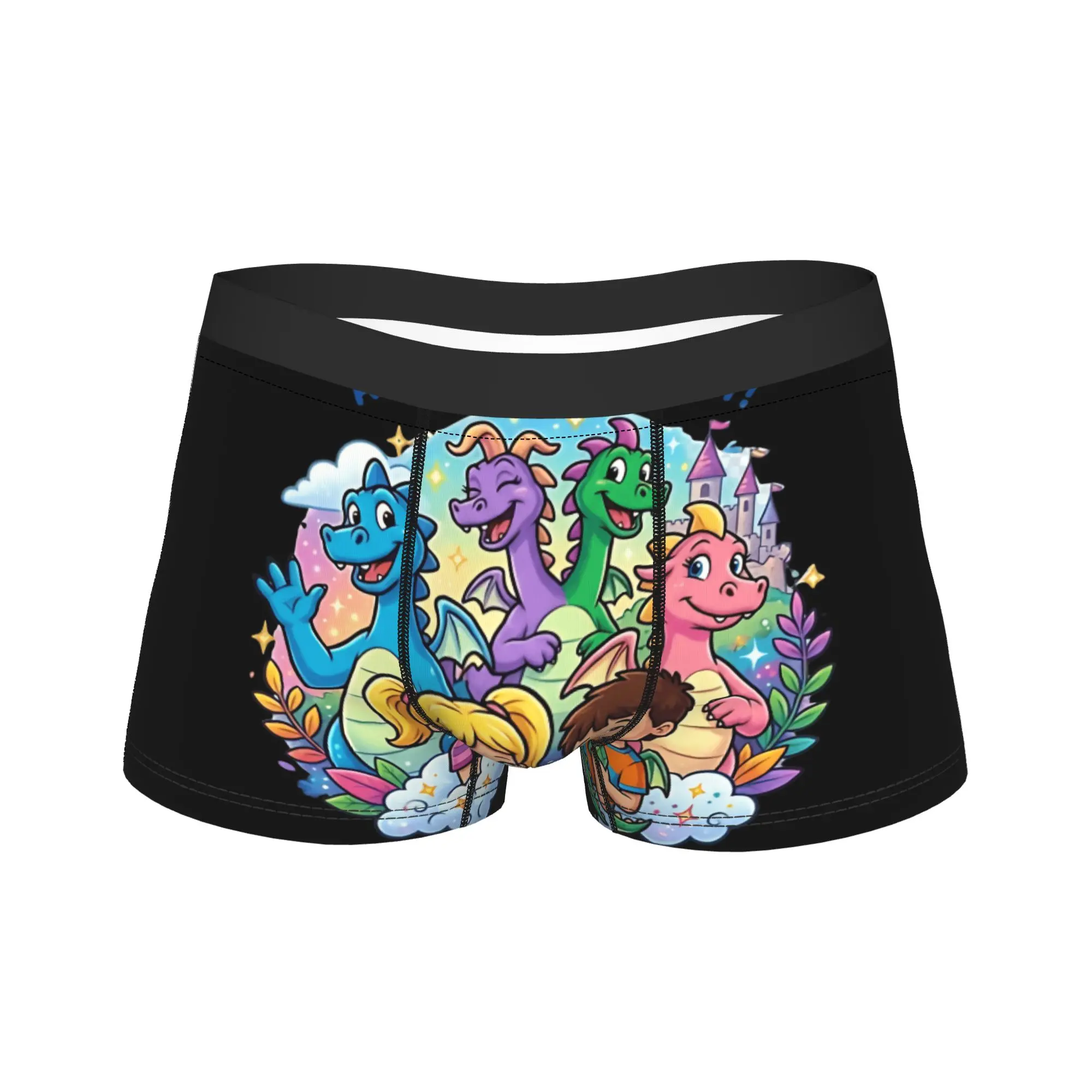 

Dragon Tales Mythical Fire Dragon Fantasy Art Boxer Shorts Pouch Underwear Trenky Design Boxer Brief Elastic Underpants Big Size