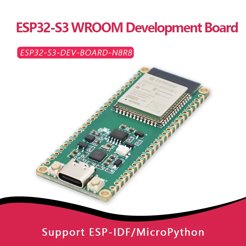 ESP32-S3 Development Board, Dual-Core WiFi BT Module, Compatible with Arduino/MicroPython, USB Type-C