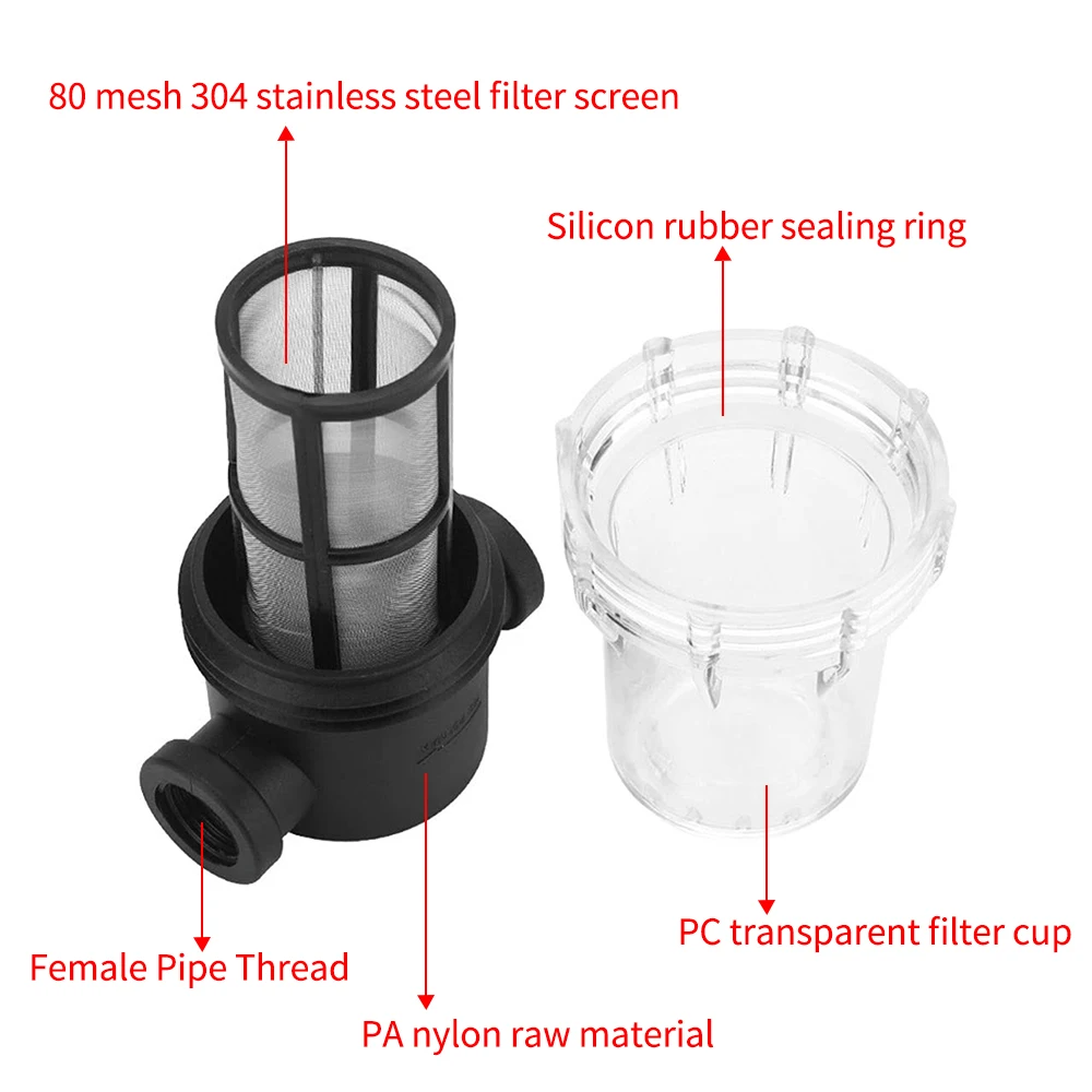 Plastic Irrigation System 1 2 3 4 1 Inch Garden Watering Filter Household Water Pipe Impurity Prefilter For Aquaculture Needs