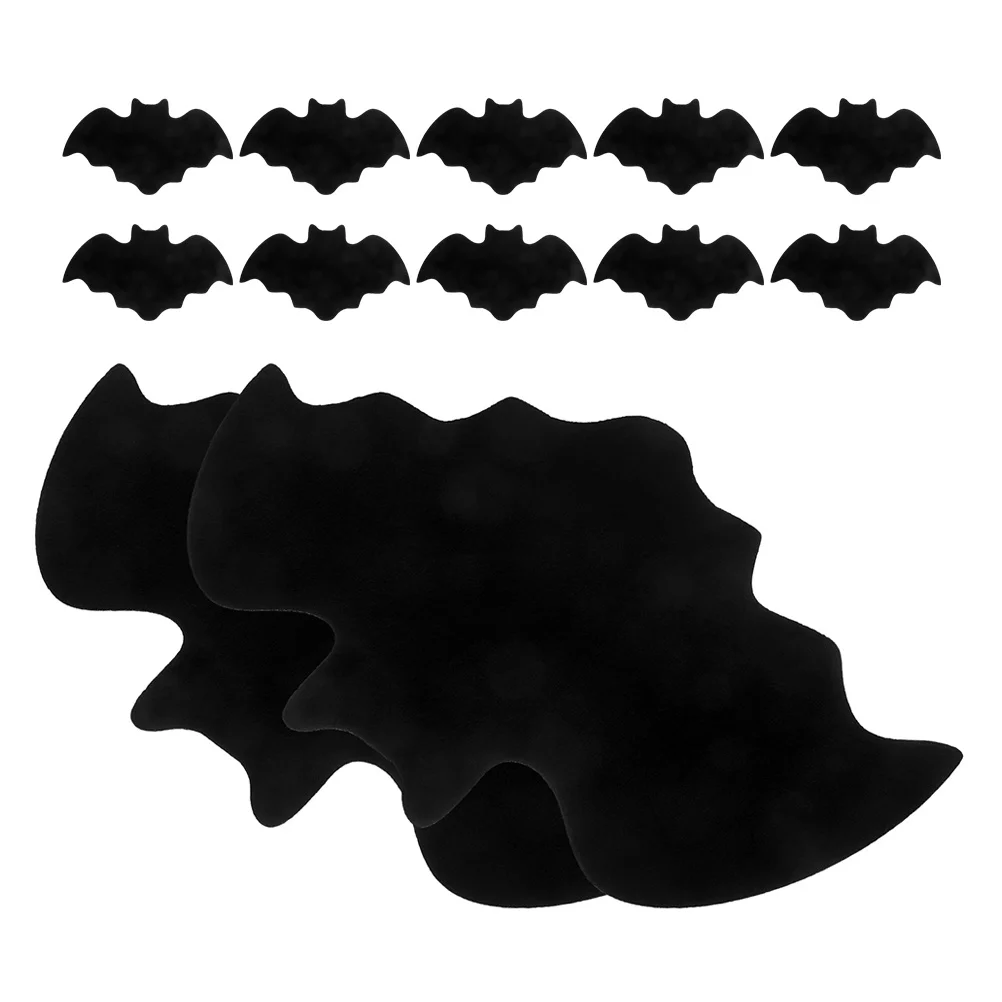 

16Pcs Felt Bat Placemats Halloween Gothic Table Mats Heatresistant Slipresistant Decorative Dining Accessories