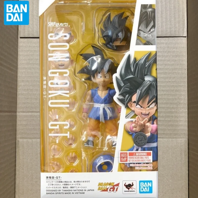 

Hot Original In Stock Bandai Dragon Ball Gt S.h.figuarts Son Goku Kid Kamehameha Anime Figure Action Model Figurals Gift Toys