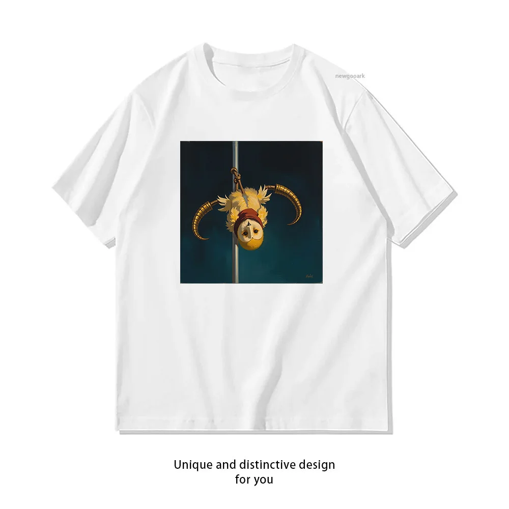 Owl Circus Acrobatic Tights  Casual Cotton Short Sleeve Tee for Men Women