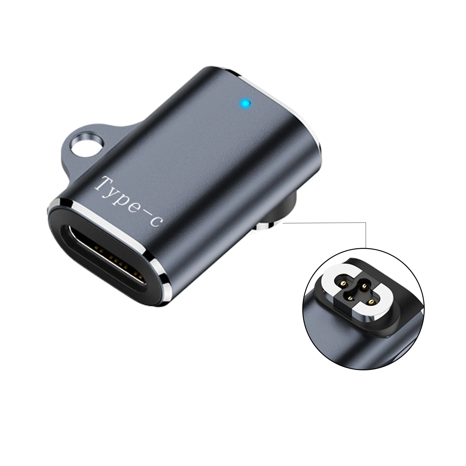 USB Type C Female 4 Pin Magnetic Charging Adapter for Shokz OpenSwim Pro S710 Bone Conduction Headphone Quick Charge
