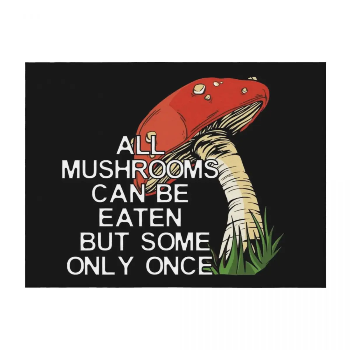 

Funny mushroom design. Throw Blanket Stuffeds Bed linens Luxury Brand Moving Blankets