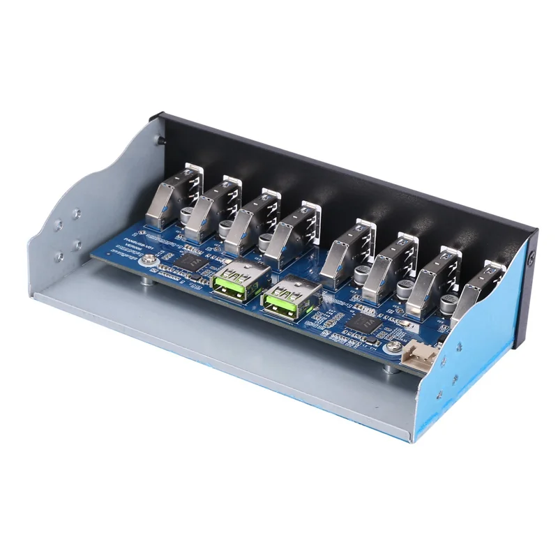 Daily Sale 6X 19 Pin To 8 Port USB 3.0 Hub 5.25 Inch CD-Rom Drive Bay CD Rom Front Panel For Computer Case