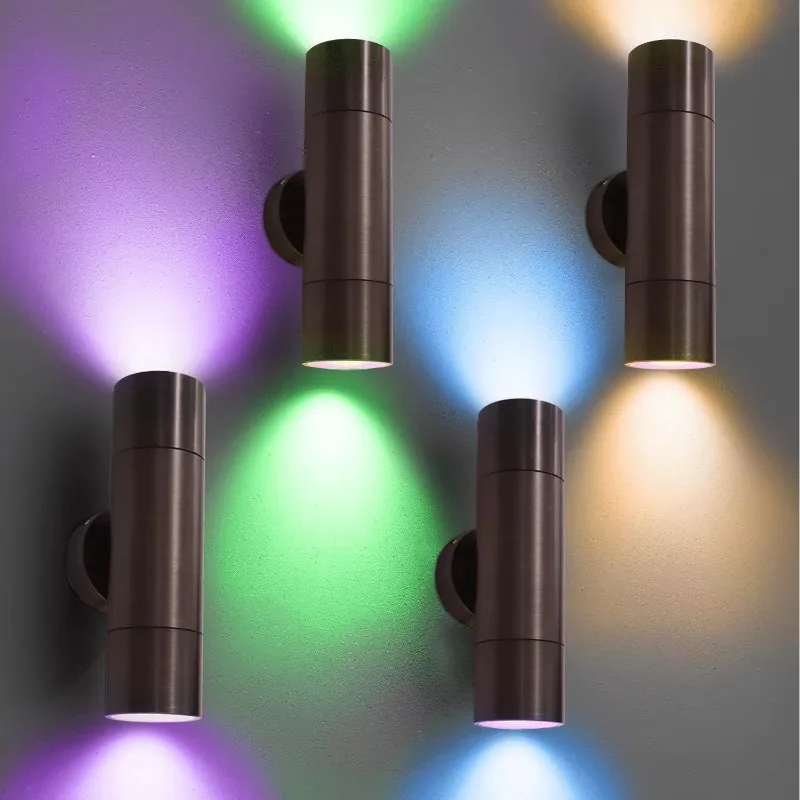 

【2026】IP65 Waterproof Modern LED Wall Lamp For Outdoor Garden Porch LED Up Down Light Outdoor Wall Light RGBW 24V Decoration Lig
