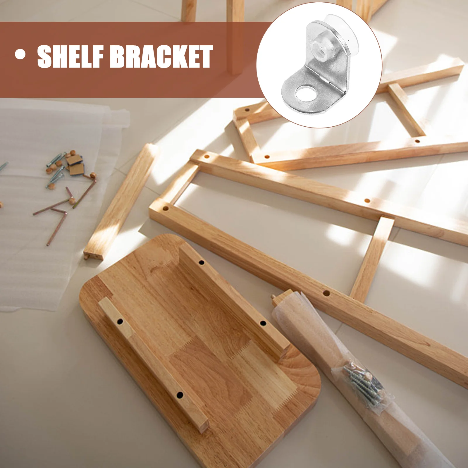 

1Set Stainless Steel Glass Shelf Bracket Corner Brace Right Angle Brackets Furniture Support for Cabinets Wardrobes Shelves