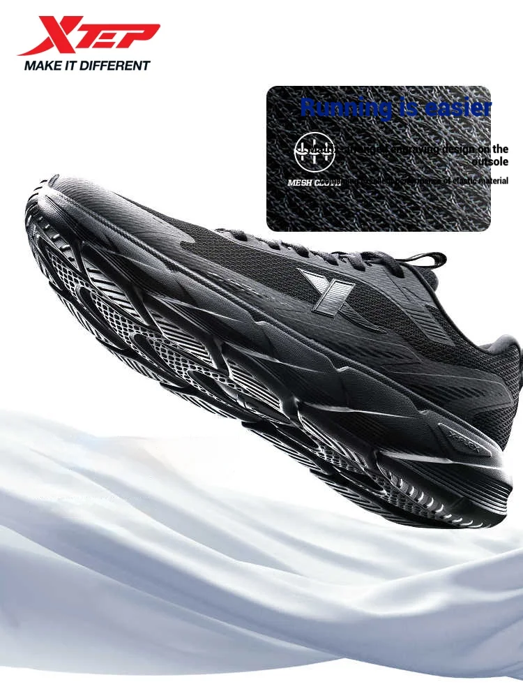 Xtep Cross-country Running Shoes for Men 2025 Spring Balanced Shock-absorbing Non-slip Wear-resistant Sport shoes 875119110018 image 3