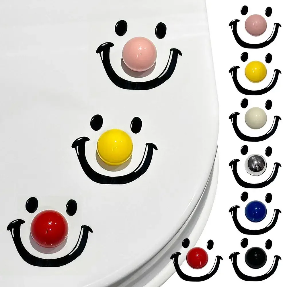 Toilettenabdeckungsheber mit Smiley-Gesicht, Handgerät zum Öffnen von Toilettensitzen, kreatives Dekorationszubehör für das Badezimmer – Detail 9