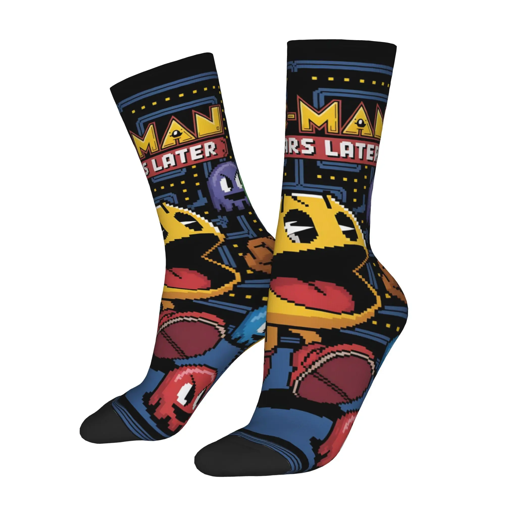 1 Pair Funny Happy Men's Sock Boxing Character Retro Harajuku PAC-MAN Hip Hop Novelty Seamless Sock