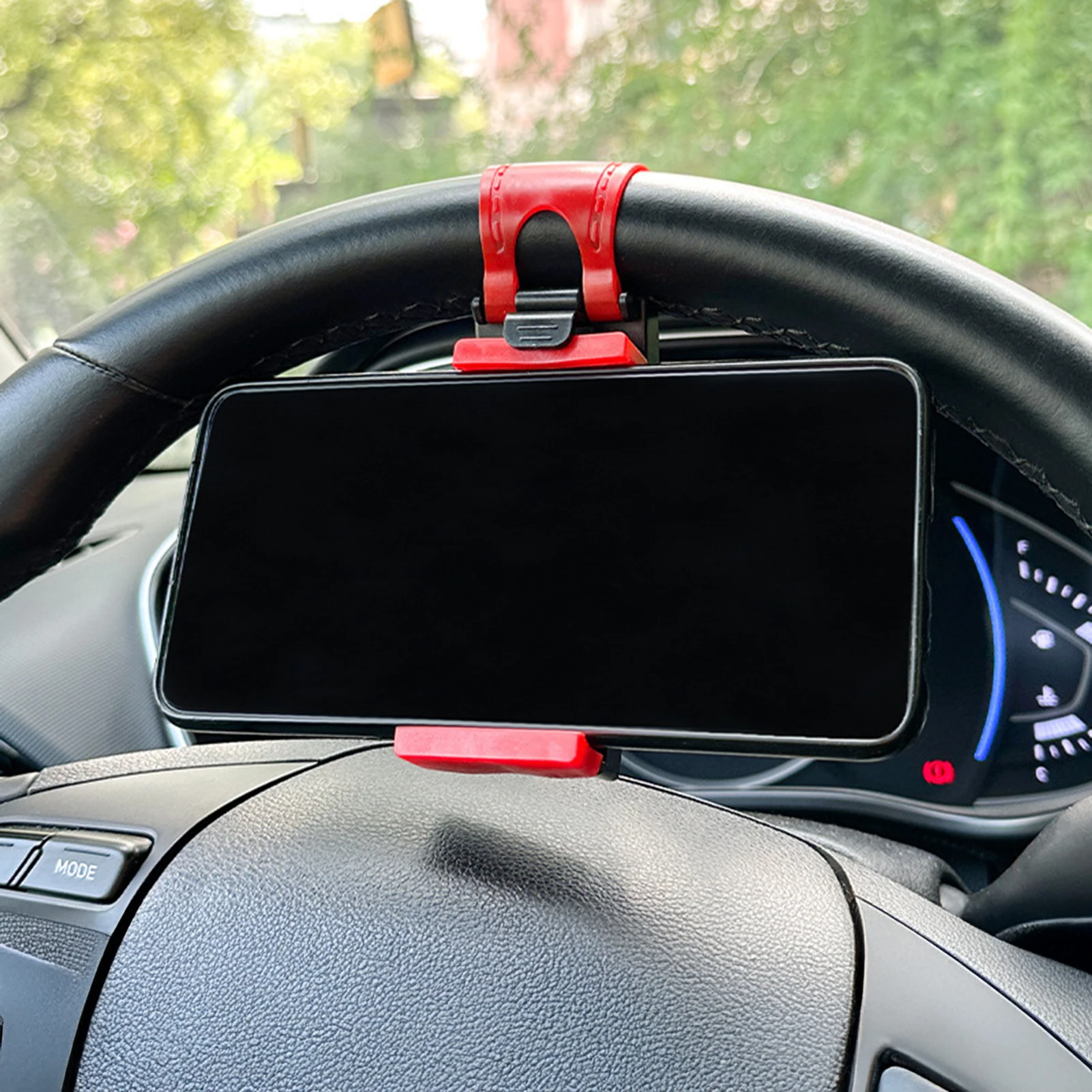 Car steering wheel mobile phone holder hook installation universal navigation mobile phone holder support car iPhone Xiaomi Samsung