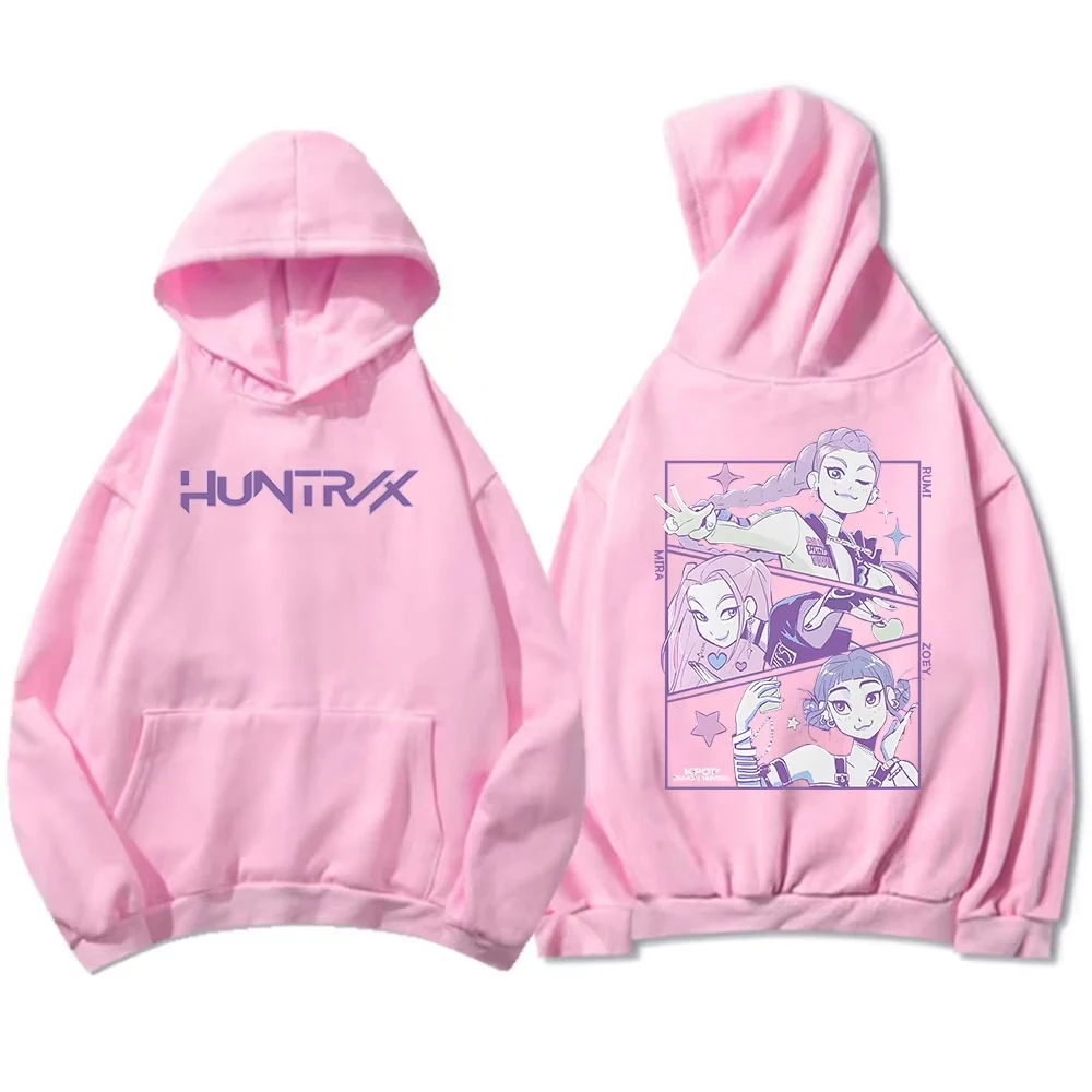 2025KPop Demon Hunters Felpa con cappuccio grafica del film Pullover Felpa con cappuccio moda Casual Street Autunno Inverno Manica lunga in cotone Sudadera con cappuccio