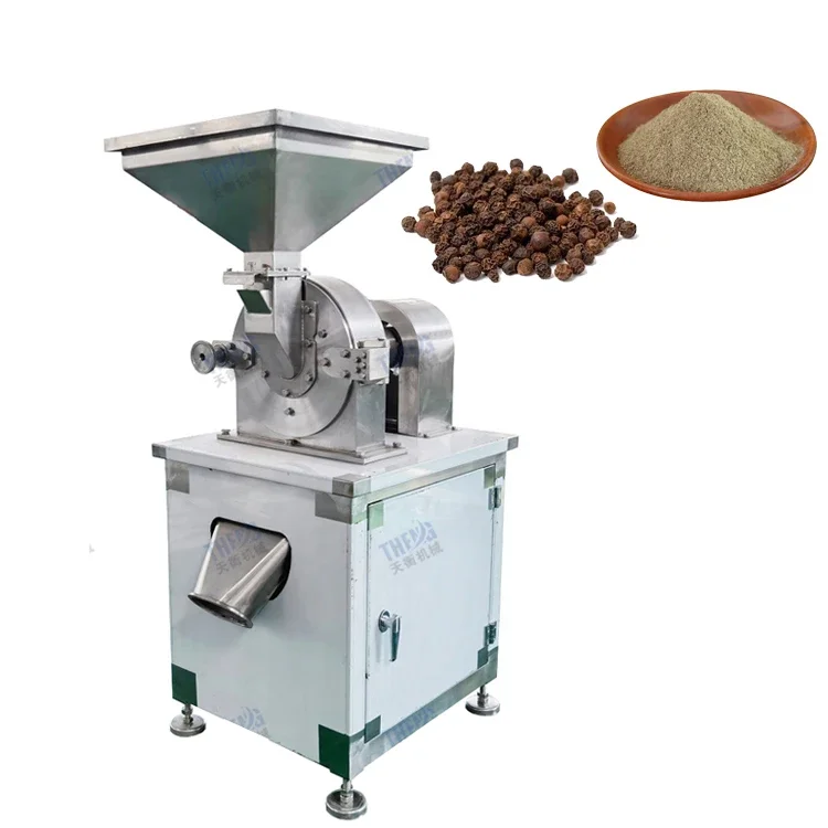 Dry Food Chili Black Pepper Rice Wheat Maize Grain Corn Grinder Grinding Milling Crushing Machine