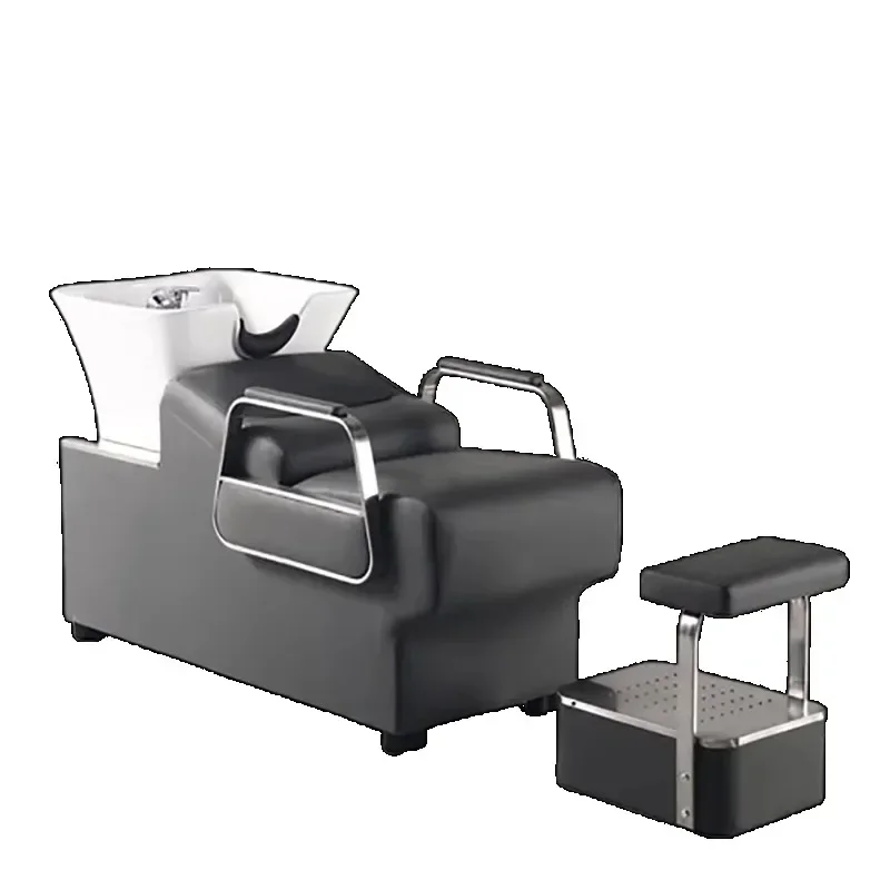 Nordic Modern Shampoo Bed Massage Ergonomic Delicacy Nordic Shampoo Recliner Fashion Simple Cadeira De Barbearia Salon Furniture - Image 5