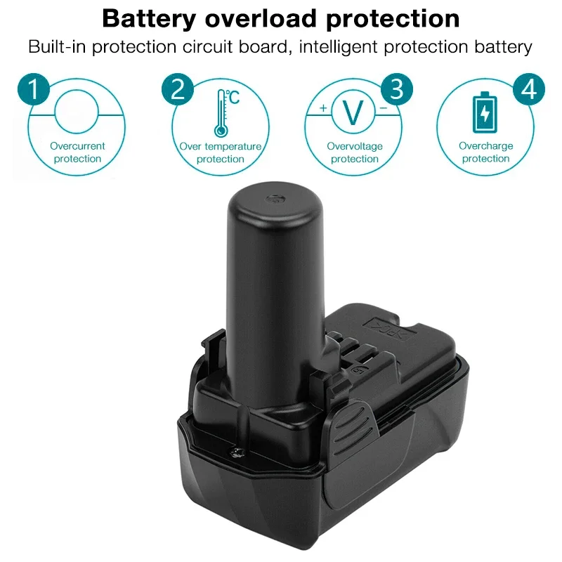 BCL1015 BCL1030 10.8V/12V 4000mah Li-ion Replacement Rechargeable Battery for Hitachi Hikoki Power Tools CJ10DL DB10DL WH10DC