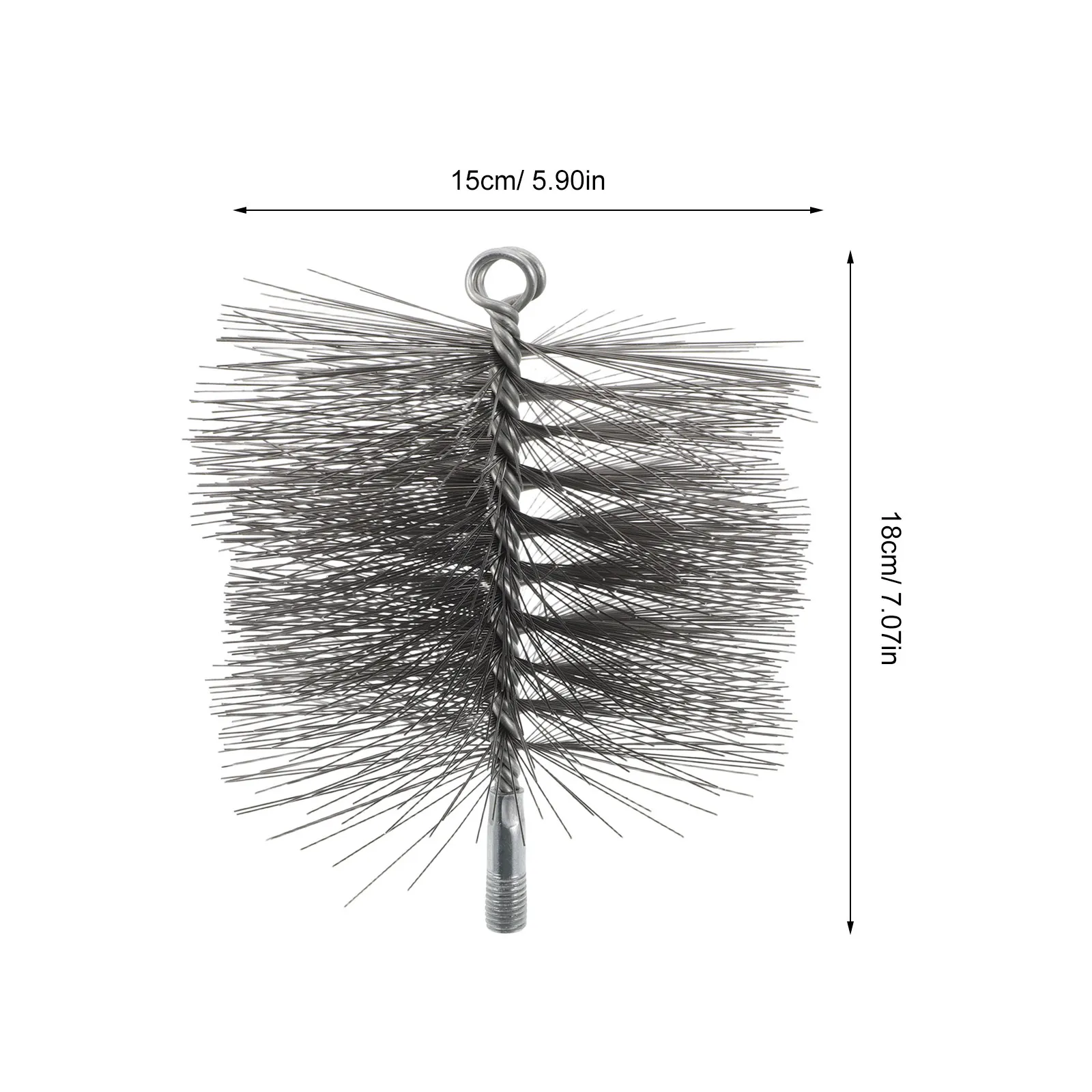 Stainless Steel Chimney Brush 150mm Drill Powered Flue Cleaner for Fireplace Wood Stove Boiler
