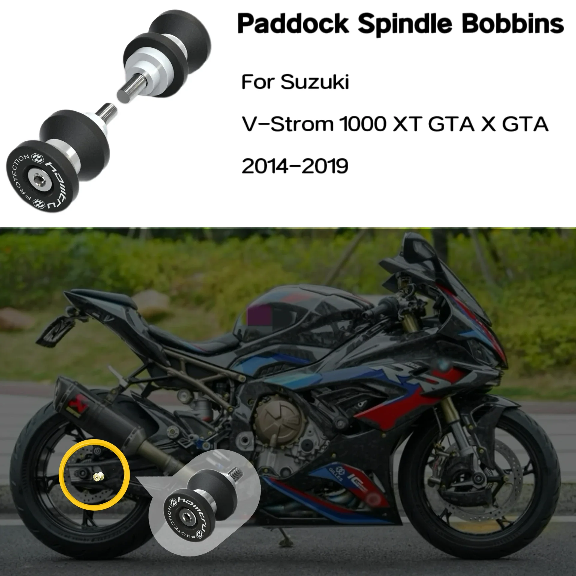 

Paddock Spindle Bobbins Hole Position For Suzuki V-Strom 1000 XT GTA X GTA 2014-2019 Motorcycle Accessories