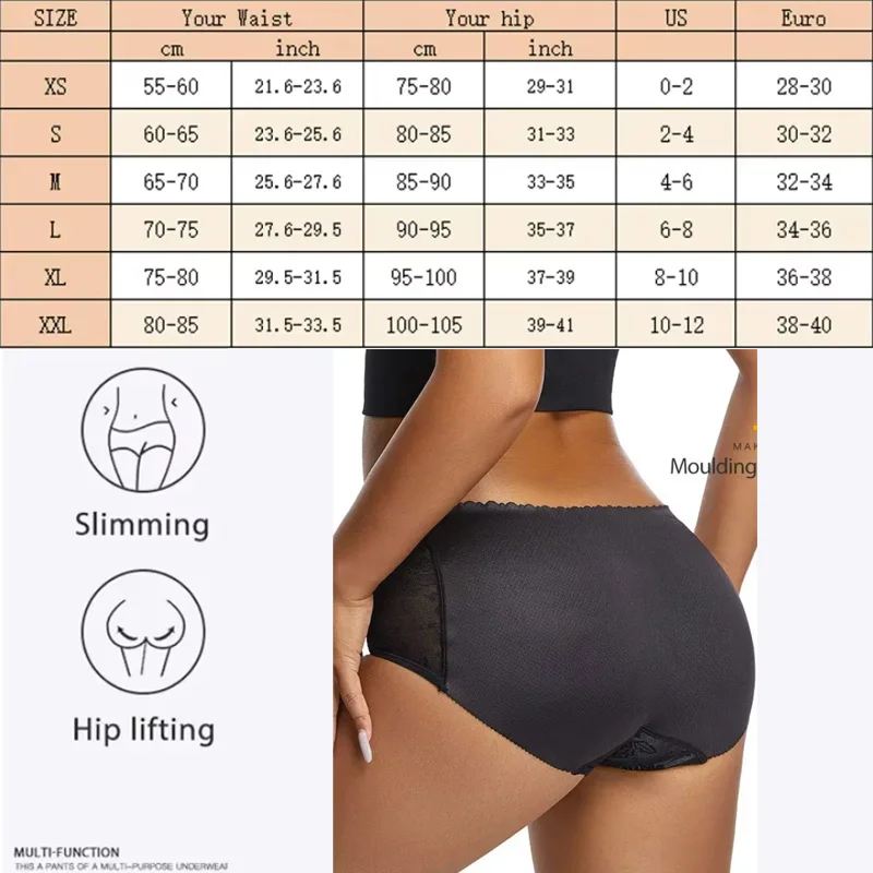 GUUDIA القطن المنشعب ملابس داخلية سراويل بعقب محسن الأرداف محسن سراويل BBL سراويل الغنيمة رفع الدانتيل الجاكار المشكل #6