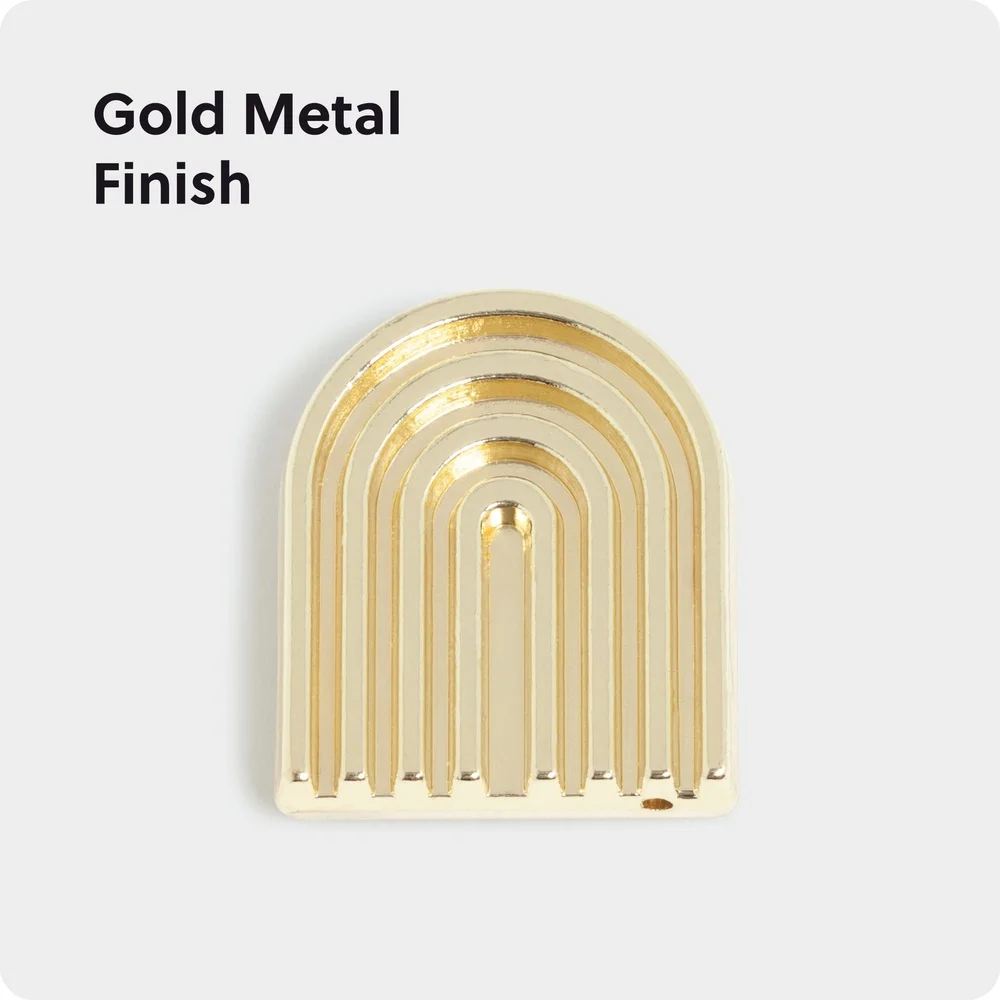 Set of 4 Gold Deco Magnets Stylish Decorative Office Kitchen Accessories Strong Magnetic Backing Photos Notes Reminders