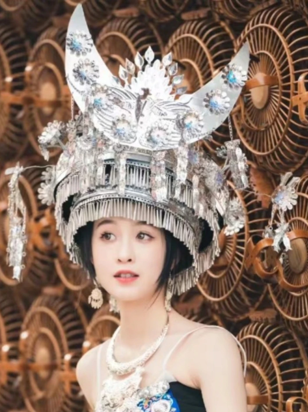 

Miao Headdress Silver Hat Guizhou Minority Jewelry