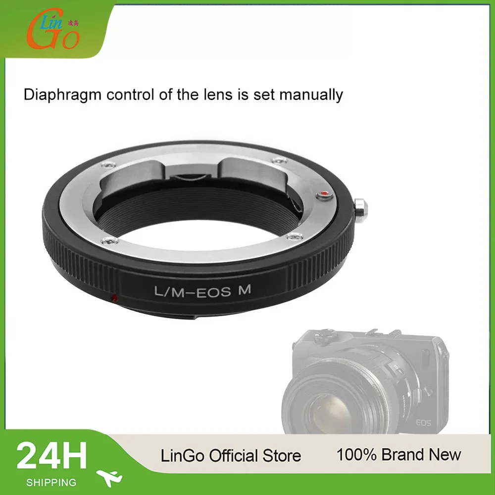 LinGo Mount Adapter Ring For Leica M Mount LM L/M Lens To For EOS M EF-M Mount Mirrorless Camera Adapter