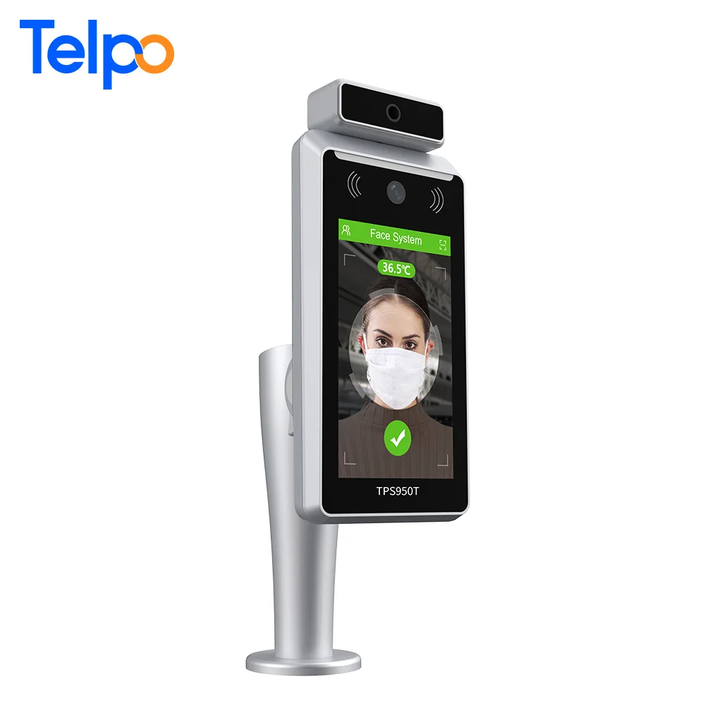 TPS950T Non Contact temperature Sensor Facial Recognition Access Control Biometric Attendance Machine