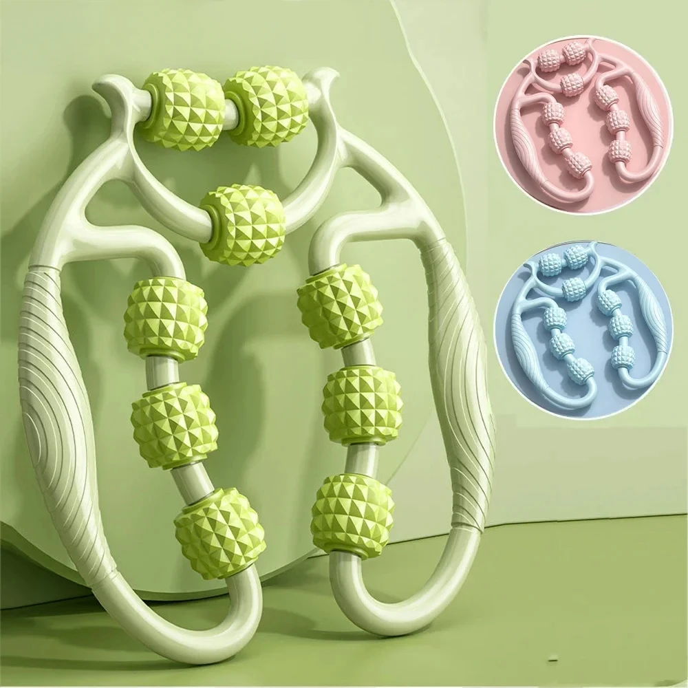 

1Pcs 9-Wheel Fascia Muscle Roller,Cellulite Roller,Massage Roller for Relieve Muscle Soreness Thigh,Calf, Arm Reduce Cellulite