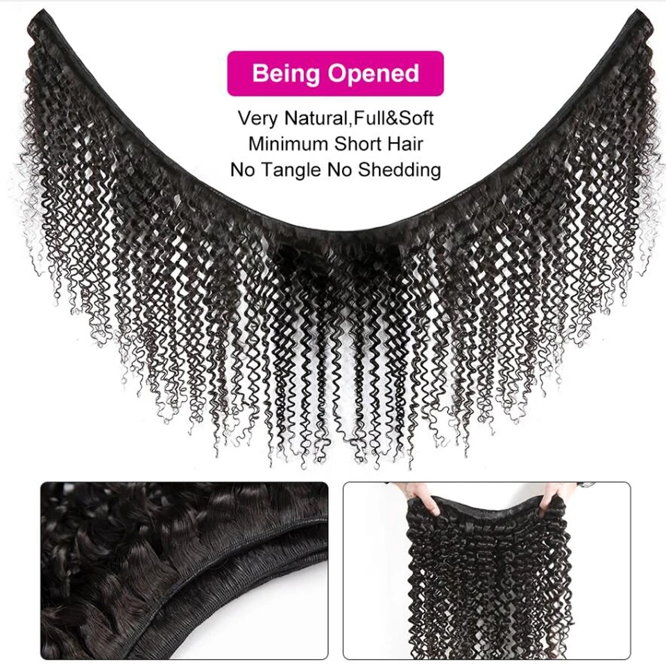 30 40 بوصة حزم شعر بشري مموج عميق 100% شعر بشري خام برازيلي 1/3/4 حزم للنساء شعر مجعد حزمة برازيلية