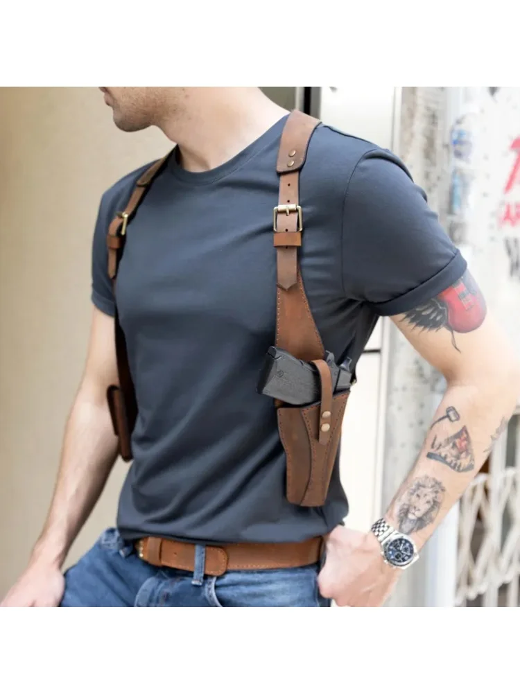 Medieval Viking Anti-Theft Hidden Underarm Belt Wallet Vest Pocket Mobile Phone Shoulder Strap Gun Holster Cosplay Accessories