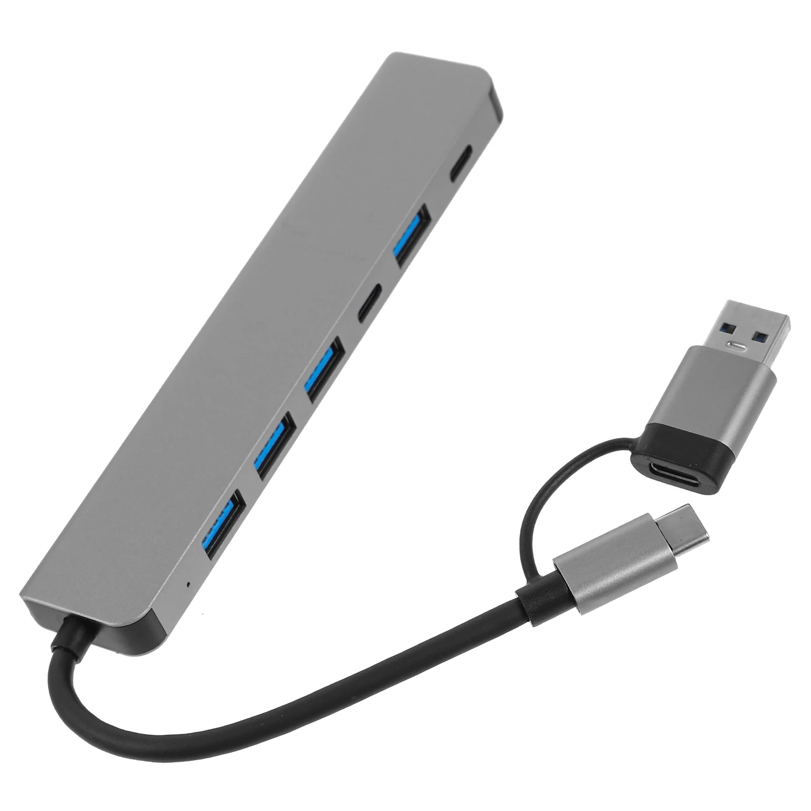 

Seven-in-one Expansion Dock USB Hub Type-C Splitter Multiple Ports for Laptops Computers Extra Connectors Adapter USB 3.0
