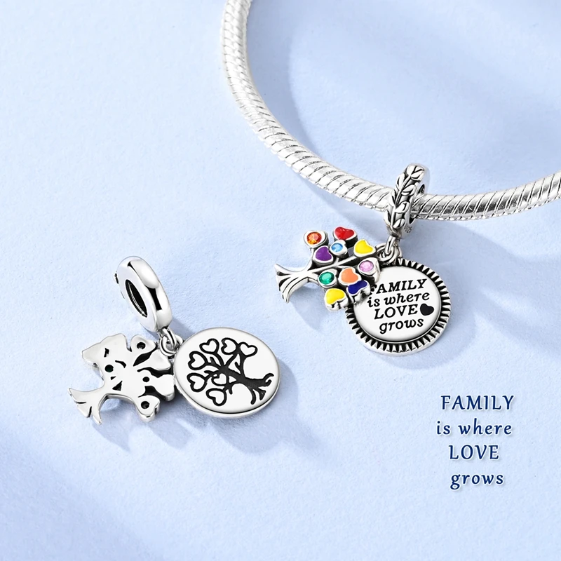 Beautiful 925 Sterling Silver Green Tree of Life Charm Fit DIY Bracelet Necklace A Gift Of Salvation That Guides The Way