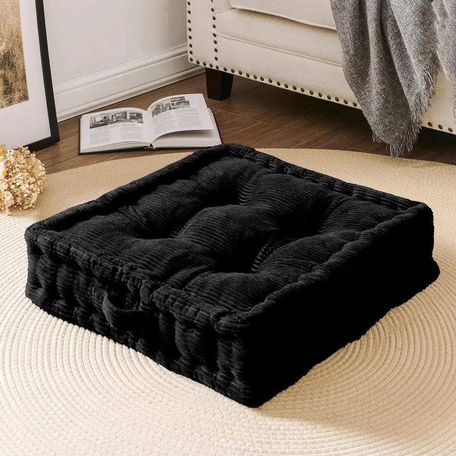 

Квадратные напольные подушки для взрослых и детей, подушка для медитации, напольная подушка для сидения, стеганая напольная подушка с наполнителем из измельченного пенопласта и велюра