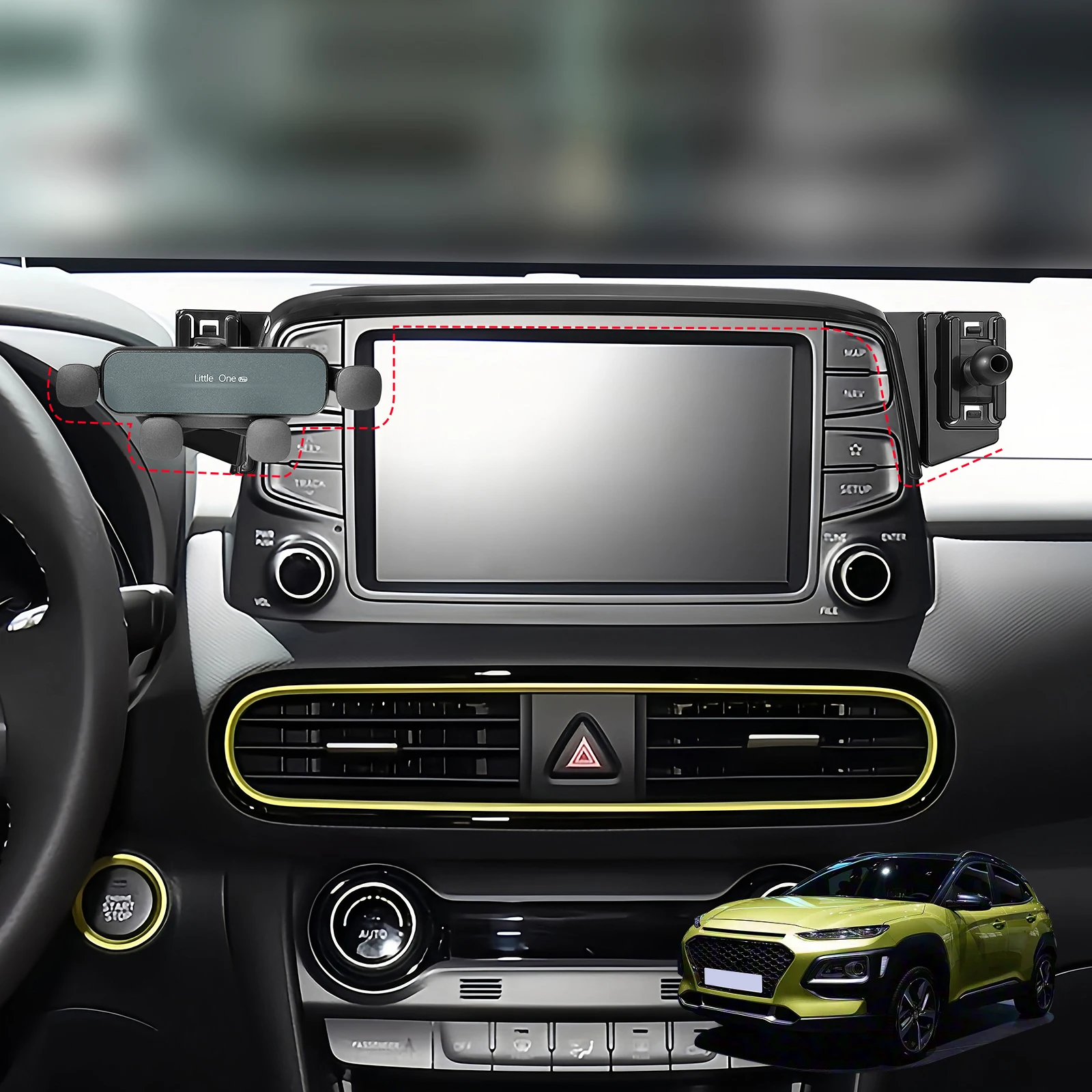 Special For Hyundai Kona 2017-2023 Phone Holder Central Navi