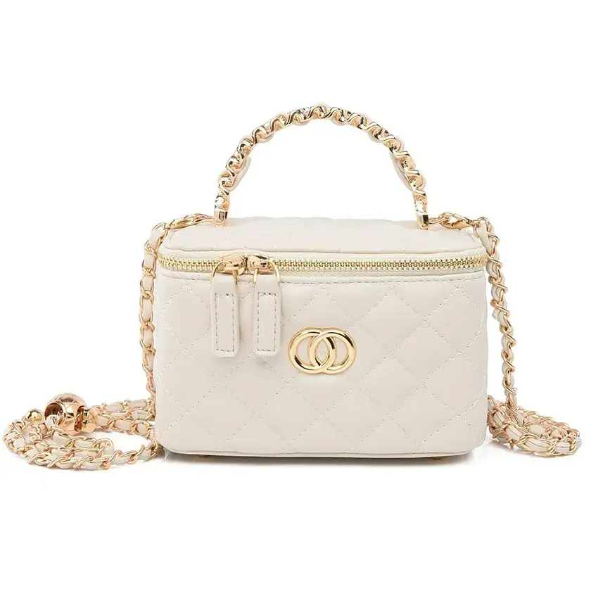 

Элегантная сумка-коробка с ромбами, женская модная сумка через плечо с цепочкой, стильная универсальная сумка с одним ремешком, качественная кожа