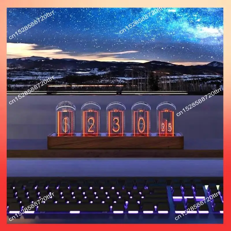 

ABNR Nixie трубчатые часы с Wi-Fi SYNC 12/24H дисплей ретро будильник трубка часы настольное украшение дома подарок