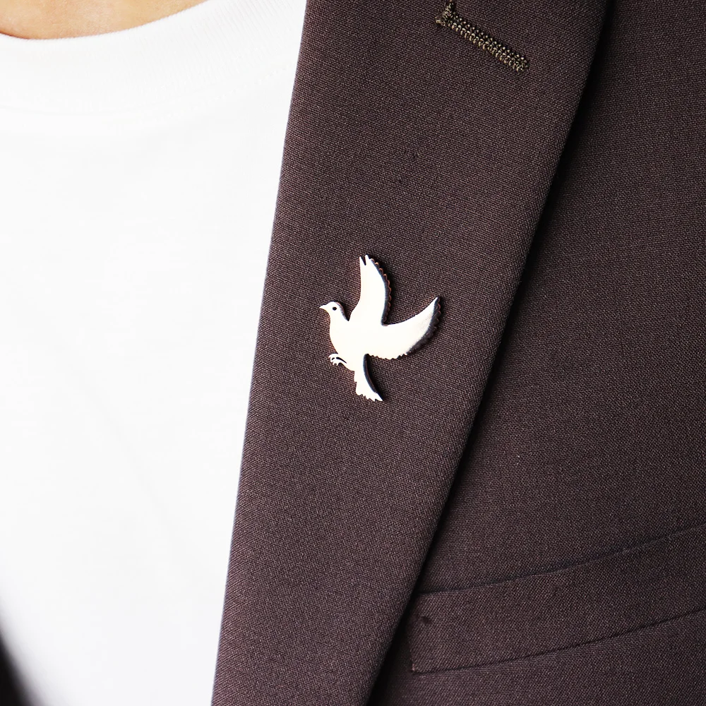 Popular Jewelry and Peace Dove Brooch Represent Peace, Exquisite Gifts, Stainless Steel Wedding Party Jewelry