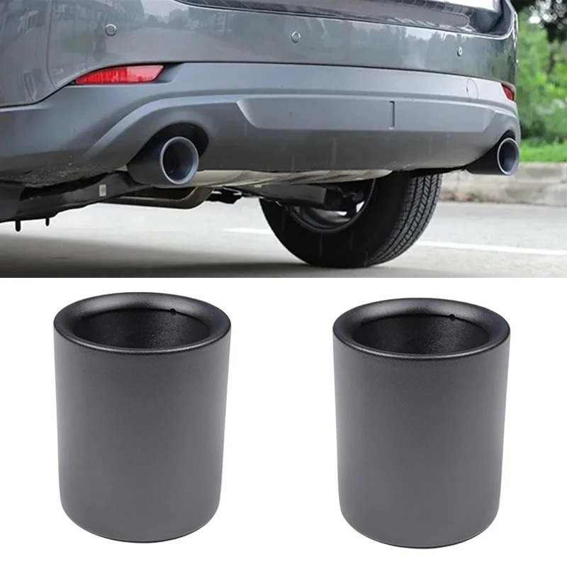 

2PCS Muffler Tips Matte Black For Mazda 6 2009 -2014 ATENZA 2013 2017 For Mazda CX-5 2013-2025 STAINLESS STEEL EXHAUST TAIL