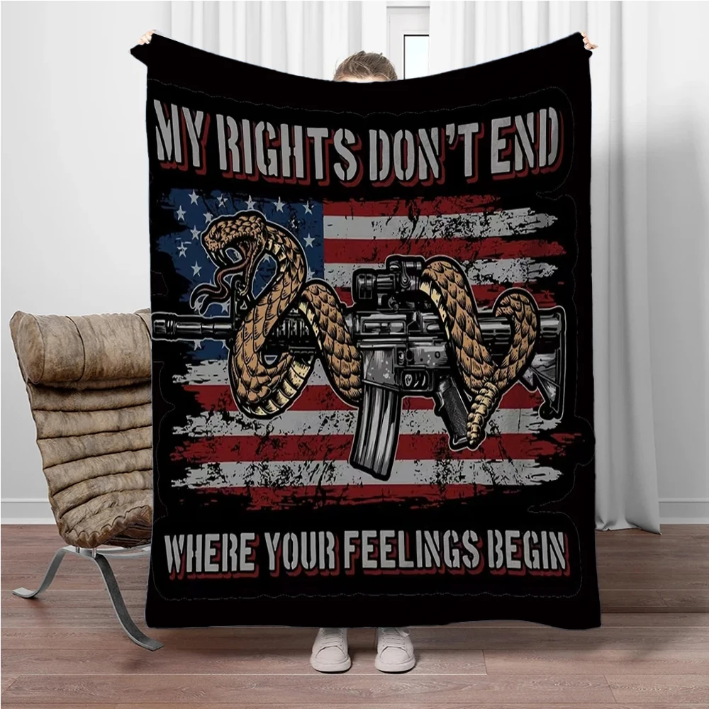 

My Rights Don't End Where Your Feelings Begin Flannel Throw Blanket ,suitable for sofas,beds,offices,Picnic,travel,warm blanket