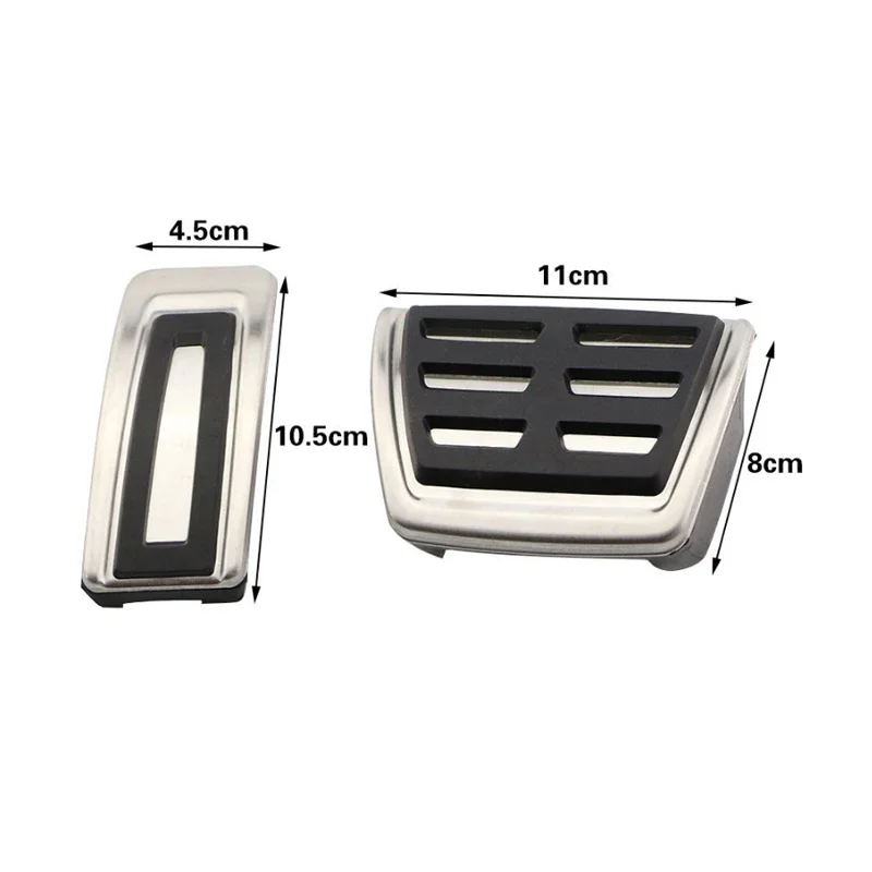 ل Volkswagen VW GOLF 7 MK7 مقعد بولو إيبيزا أودي A1 سكودا Kamiq الفولاذ المقاوم للصدأ سيارة مسرع الفرامل القدم الراحة غطاء دواسة #6