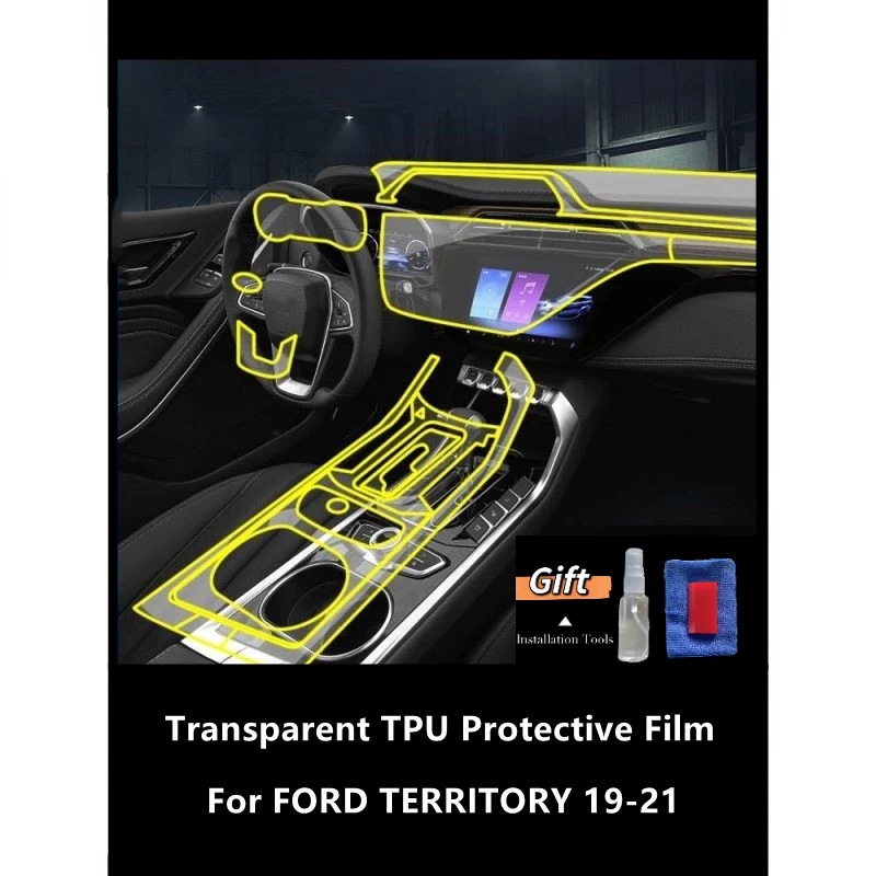 

For FORD TERRITORY 19-21 Car Interior Center Console Transparent TPU Protective Film Anti-scratch Repair Film Accessories Refit