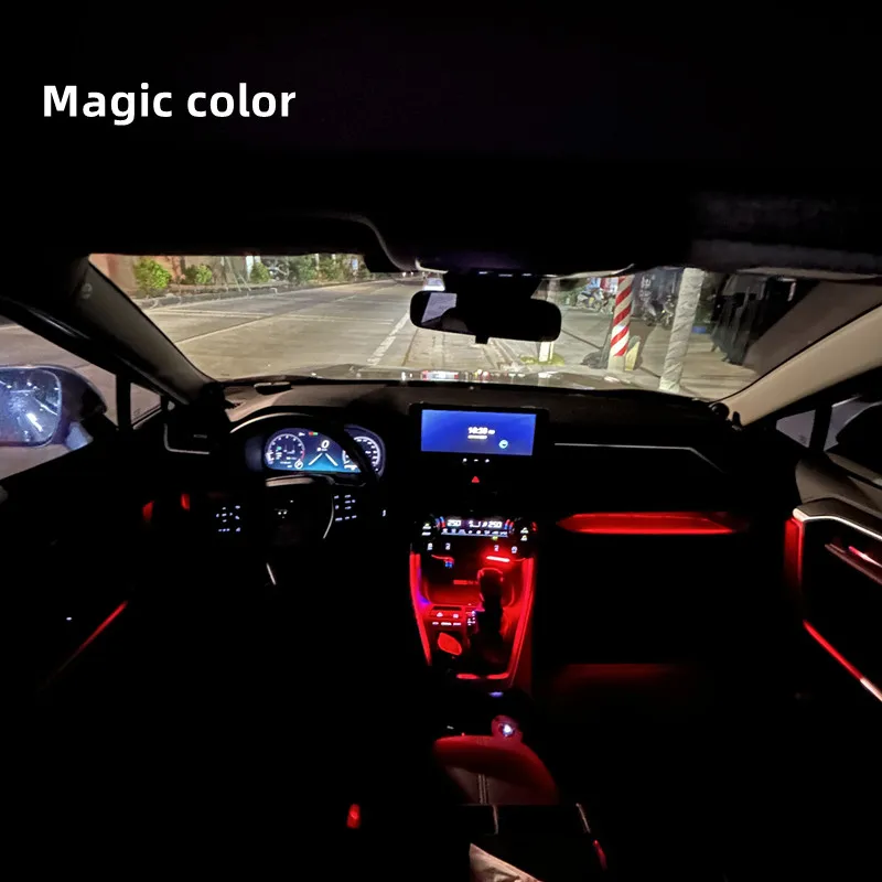 

For Toyota RAV4 20-23 Car LED Atmosphere Light Central Console Interior Ambient Lamp Main Drive Copilot Lights Decor Accessories