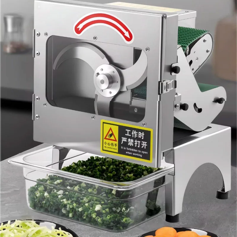 Commercial Electric Scallion Chopper Multifunctional Vegetable Cutter Vegetable Slicer 150kg/h for Restaurant Kitchen Food Prep view 6